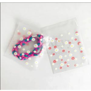 Daisy Flower Cellophane Bags |Clear Plastic Self Sealing Envelope Crystal Bag | Pack of 100 - Bakeyy.com - India - Daisy Flower Cellophane Bags |Clear Plastic Self Sealing Envelope Crystal Bag | Pack of 100 - 4x6