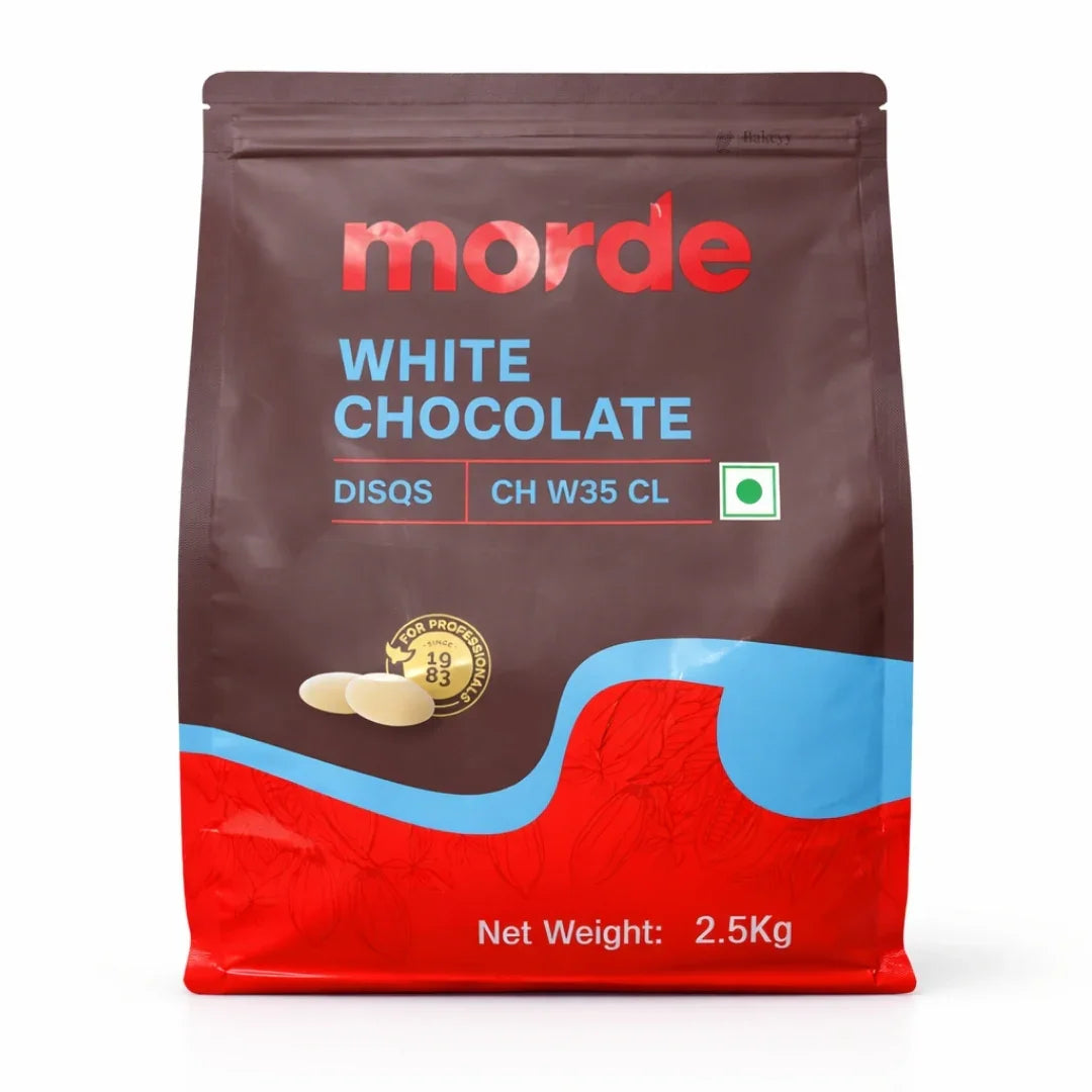 Morde Chocolate Discs Pack | Dark, Milk & White Chocolate for Baking, Moulding & Desserts | 2.5 Kg