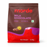 Morde Chocolate Discs Pack | Dark, Milk & White Chocolate for Baking, Moulding & Desserts | 2.5 Kg