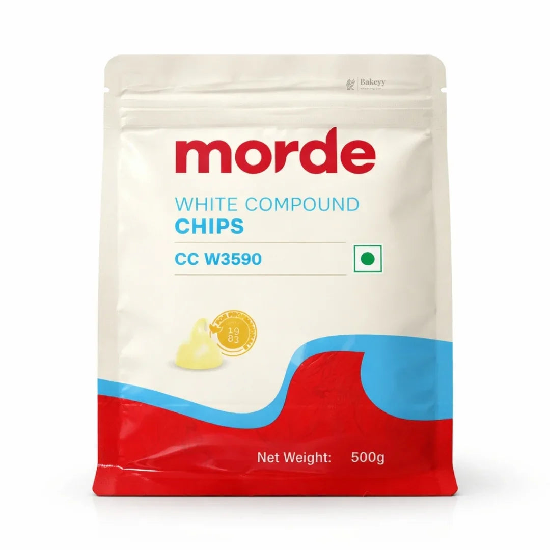 Morde Compound Chips (Dark, Milk & White) | Smooth Melting Baking Chocolate Chips | Resealable Pack (500g)