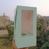 Single Glass Gift Box with Window | Dessert Serving and Display Box | 3 Colors Available | Pack of 10
