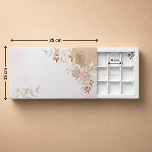 Elegant Floral Chocolate Gift Box with Inner Tray | Gift Box | Multipurpose Box | Pack of 10