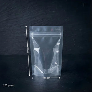 100 GSM Clear Stand-up Ziplock Pouch  | Zip Lock Standing Pouch | Pack of 100