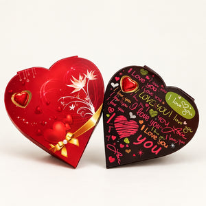 Heart Shape Chocolate Gift Box with Tray | 11 Cavity Tray | Premium Valentine Packaging  | Pack of 25