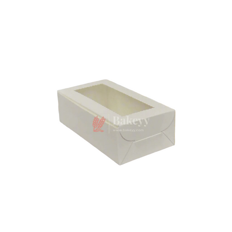 2 Brownie Box White Color | With Window - Bakeyy.com - India - 2 Brownie Box White Color | With Window - Pack Of 10