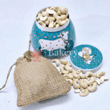 Dry Fruit Jar for Gifting | Designed Jar | Cow Print | - Bakeyy.com - India - {{ variant.name }}