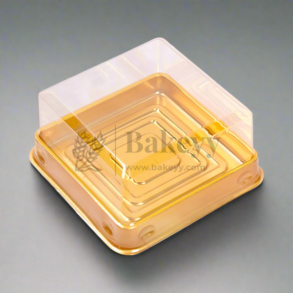 Individual Cupcakes And Pastry Container | Square Moon Cake Holder | Pack Of 10 | Small | C586