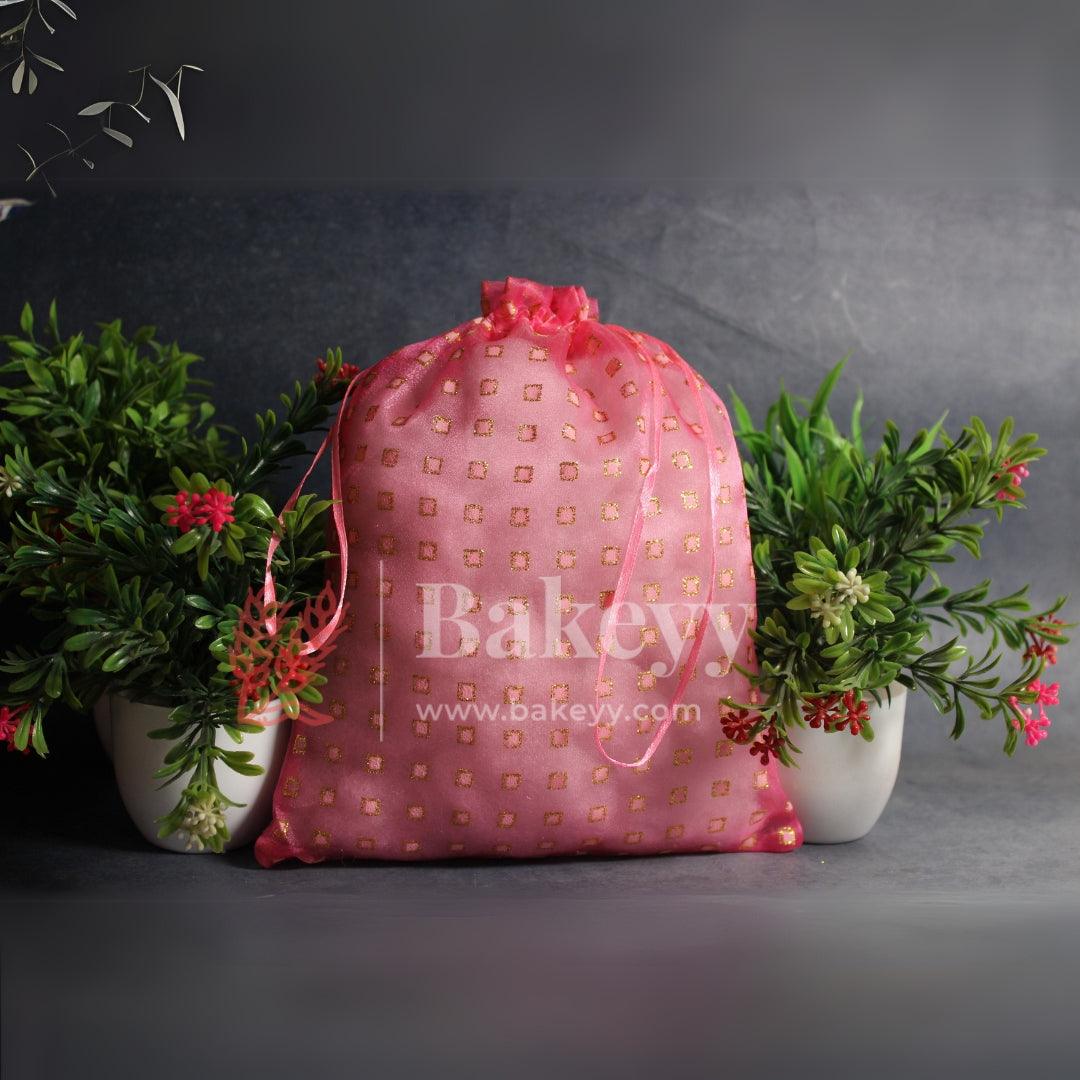 20x25 CM | Dotted Designs Organza Potli Bags | Pack of 50 | Red Color | Candy Bag - Bakeyy.com - India - 20x25 CM | Dotted Designs Organza Potli Bags | Pack of 50 | Red Color | Candy Bag - Default Title