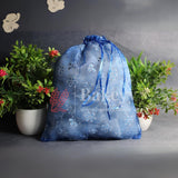 20x25 CM | Floral Designs Organza Potli Bags | Pack of 100 | Blue Color | Candy Bag - Bakeyy.com - India - 20x25 CM | Floral Designs Organza Potli Bags | Pack of 100 | Blue Color | Candy Bag - Default Title