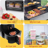 Aluminum Foil Baking Containers with Transparent Lid | Square Tins | Bake N Serve | Pack of 100
