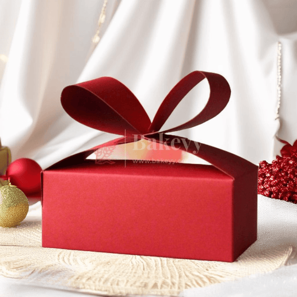 Candy Box, 10Pcs Gift Box, Favor Box with Bowknot Christmas for Parties Birthdays Weddings - Bakeyy.com - India - Candy Box, 10Pcs Gift Box, Favor Box with Bowknot Christmas for Parties Birthdays Weddings - Red