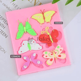 Butterflies Pink Fondant Mould - Bakeyy.com - India - Butterflies Pink Fondant Mould - Default Title