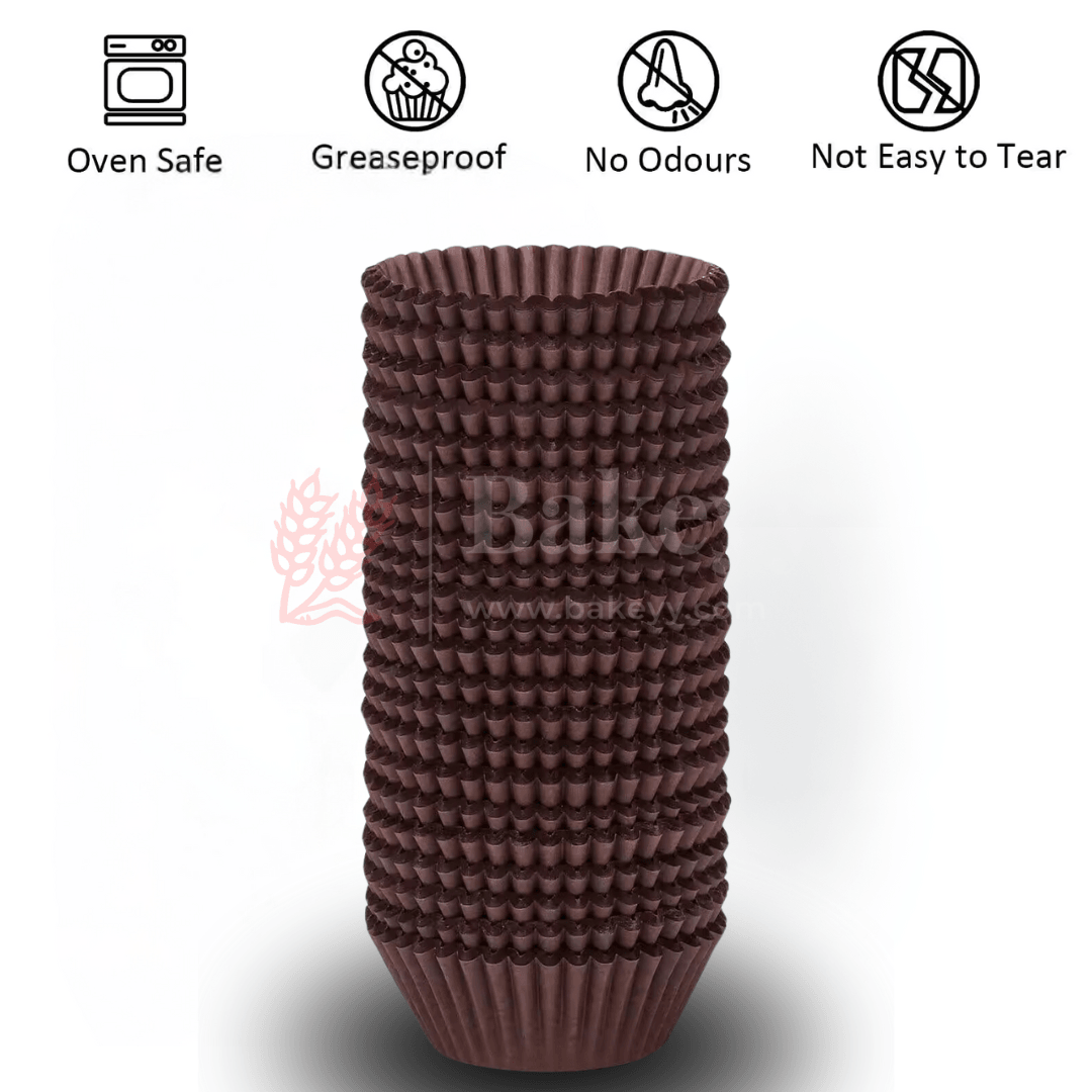 10 CM Brown Colour Cupcake Liners | 1000 pcs | Baking Cup - Bakeyy.com - India - 10 CM Brown Colour Cupcake Liners | 1000 pcs | Baking Cup - Default Title