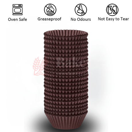 10 CM Brown Colour Cupcake Liners | 1000 pcs | Baking Cup - Bakeyy.com - India - 10 CM Brown Colour Cupcake Liners | 1000 pcs | Baking Cup - Default Title