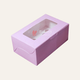 2 Cupcake Box | With Window On The Top | Pink Color | - Bakeyy.com - India - 2 Cupcake Box | With Window On The Top | Pink Color | - Pack of 10