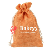 10x14 CM | Orange Jute Potli Bag | Gift Return Gifts Bags | Drawstring Bags | (Pack of 10) | - Bakeyy.com - India - 10x14 CM | Orange Jute Potli Bag | Gift Return Gifts Bags | Drawstring Bags | (Pack of 10) | - Default Title