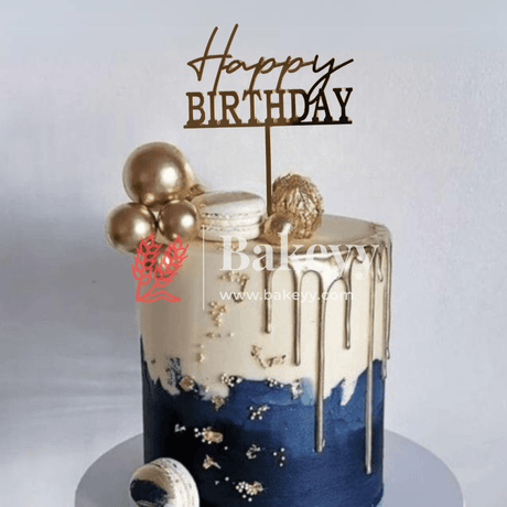5" inch Happy Birthday Cake Topper - Bakeyy.com - India - 5" inch Happy Birthday Cake Topper - Default Title