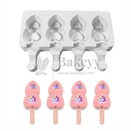 Silicone Popsicle Mould | Cakesicle Mould | 2 Sizes - Bakeyy.com - India - Silicone Popsicle Mould | Cakesicle Mould | 2 Sizes - 4 Cavity