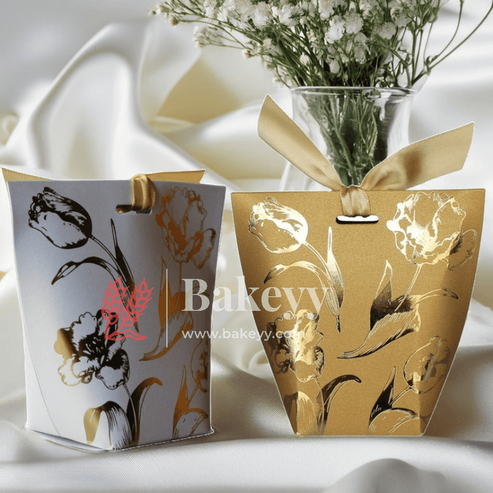 Flower Design Gift Box | Pack Of 10 | Wedding and Birthday | Candy Box | DIY | - Bakeyy.com - India - Flower Design Gift Box | Pack Of 10 | Wedding and Birthday | Candy Box | DIY | - White