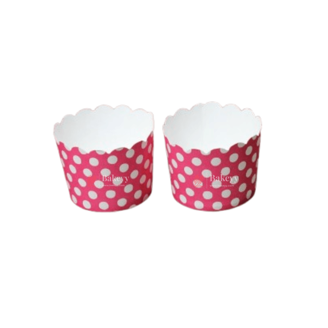 Pink with Big Dots | Muffin Cup | Baking Cup | 50 pcs | 5 CM - Bakeyy.com - India - Pink with Big Dots | Muffin Cup | Baking Cup | 50 pcs | 5 CM - Default Title