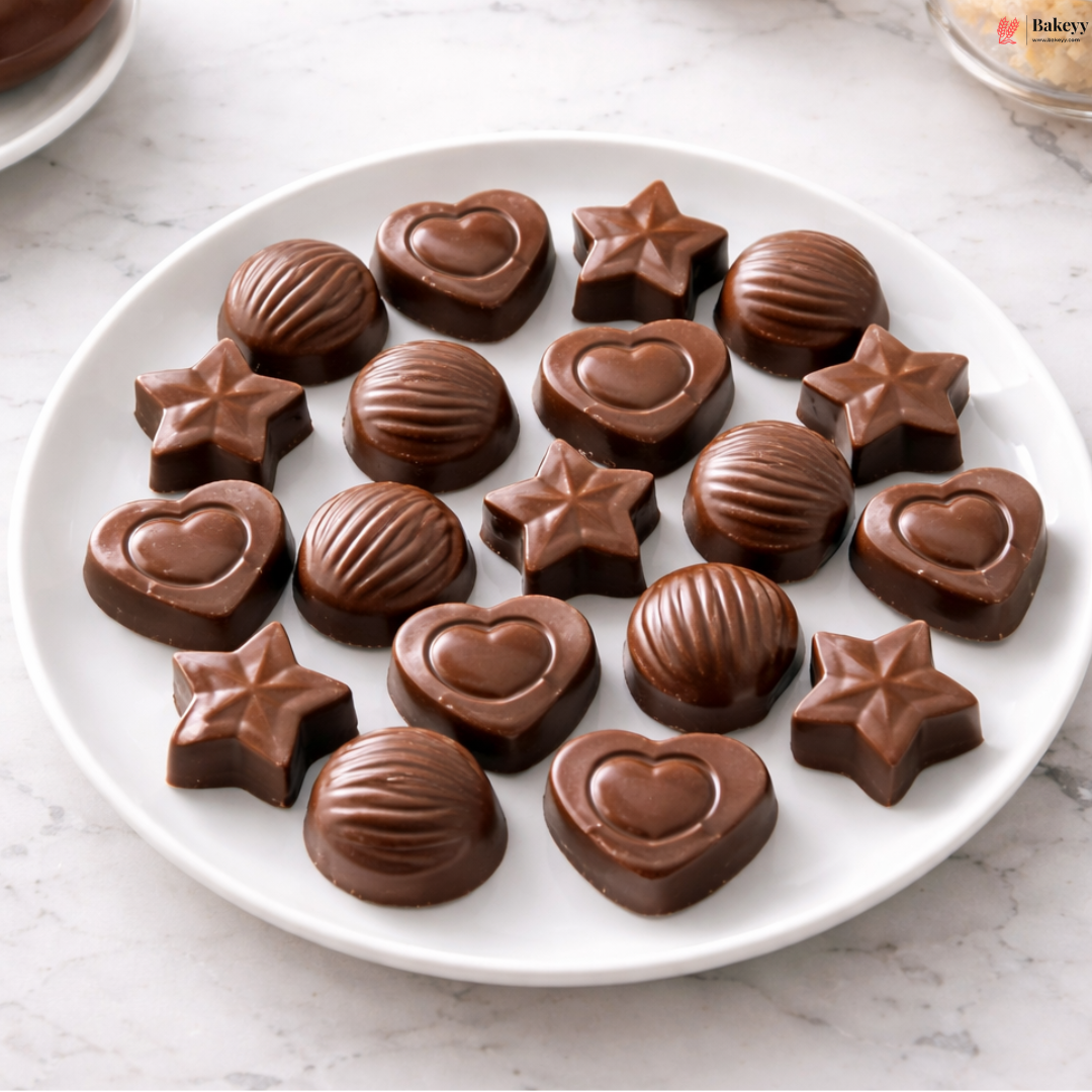 15-Cavity Heart, Star & Shell Shapes | Chocolate Mould | Pack of 1