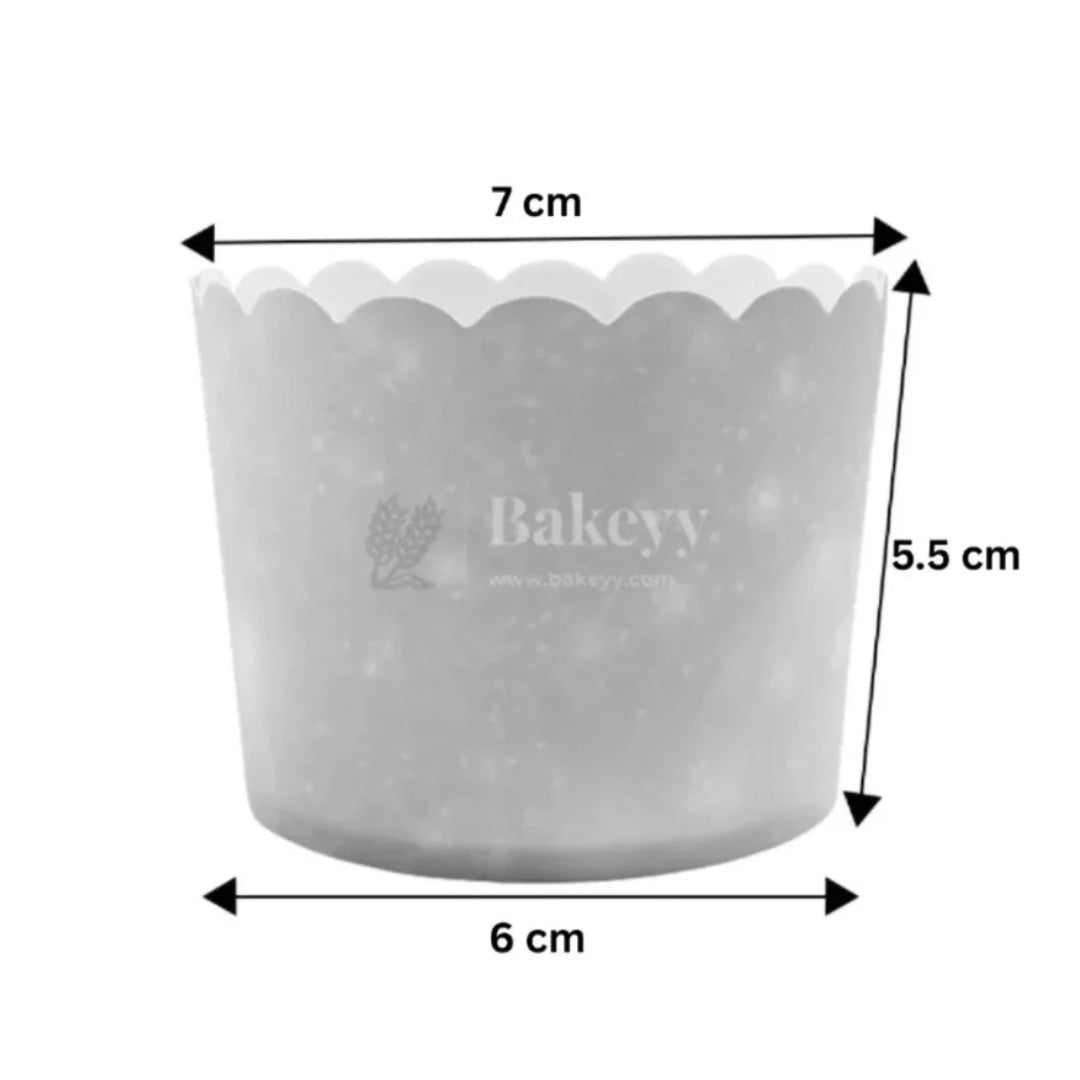 6 cm | Valentine Printed Muffin Cup | Cupcake Paper Cups | Heart Design Baking Liners | Pack of 50