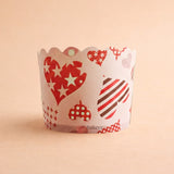 6 cm | Valentine Printed Muffin Cup | Cupcake Paper Cups | Heart Design Baking Liners | Pack of 50