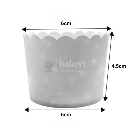 4 cm | Valentine Printed Muffin Cup | Cupcake Paper Cups | Heart Design Baking Liners | Pack of 50