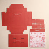 Valentine’s 9 Cavity Chocolate Gift Box with Sliding Lid | Rigid Hard Box with Partitions | Pack of 10