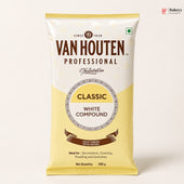 Van Houten Professional Classic White Compound packaging on a white background