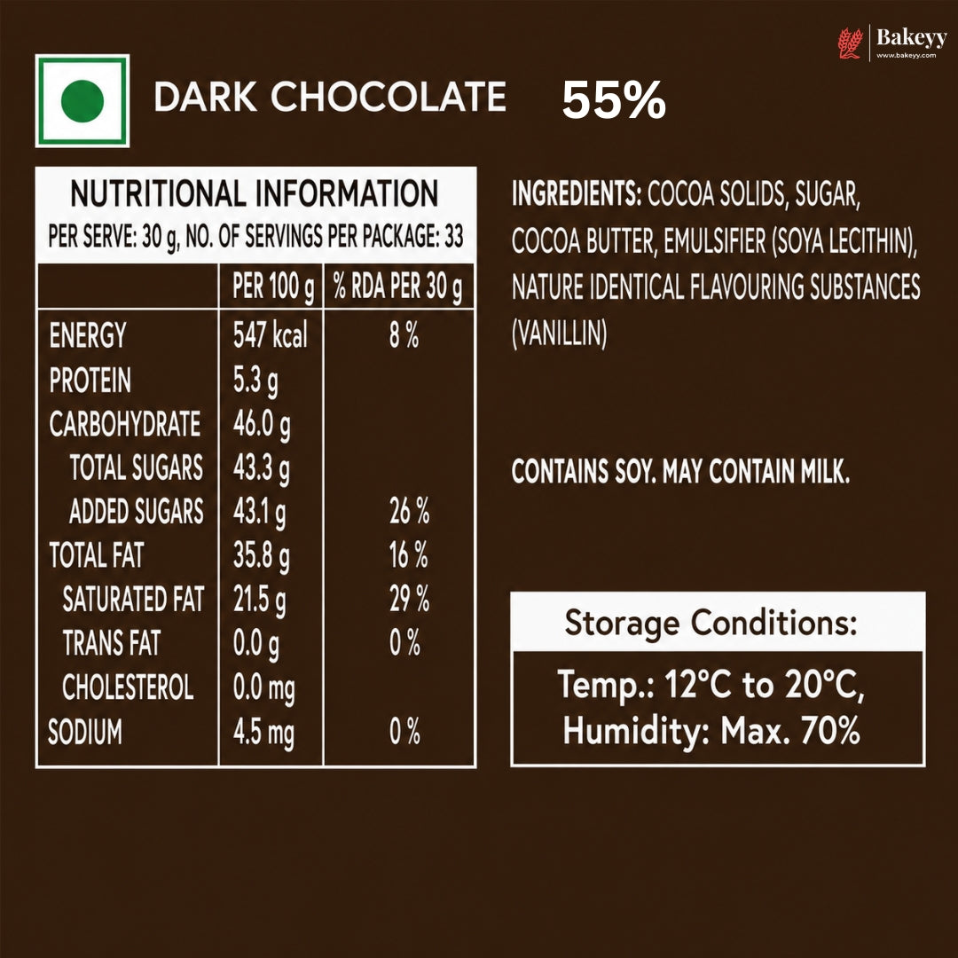 Van Houten Professional Signature Chocolate Blocks | Dark, Milk & White | 1kg | Pack of 1