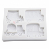 Vehicle Silicone Mould for Chocolate | Fondant & Cake Decoration | Truck, Train & Mixer Designs | Pack of 1
