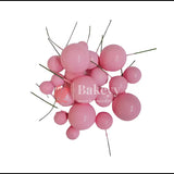 Faux Ball Pink Round Ball Topper For Cake and Cupcake Decoration