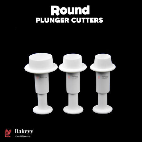 Premium Round Plunger Cutters| Fondant Cutter | Set of 3 - Bakeyy.com - India - Premium Round Plunger Cutters| Fondant Cutter | Set of 3 - Default Title