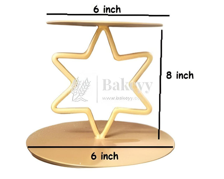 Star Shape Floating Tier Spacer | Cake Stand | Separator Stand - Bakeyy.com