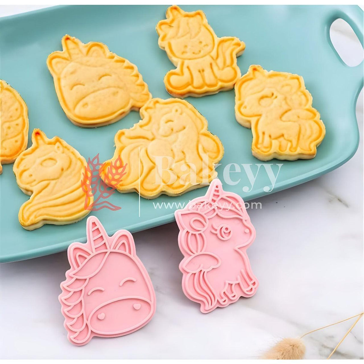 6 Cookie Cutters, Children's 3D Fondant Biscuit Cutters, Cookie Cutters, Hand Press Cookies Cutter, Reusable Cookie Mould for Children (Unicorn) - Bakeyy.com - India - 6 Cookie Cutters, Children's 3D Fondant Biscuit Cutters, Cookie Cutters, Hand Press Cookies Cutter, Reusable Cookie Mould for Children (Unicorn) - Default Title