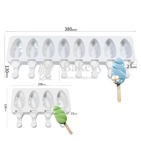 Silicone Popsicle Mould | Cakesicle Mould | 2 Sizes - Bakeyy.com - India - Silicone Popsicle Mould | Cakesicle Mould | 2 Sizes - 4 Cavity