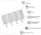 Silicone Popsicle Mould | Cakesicle Mould - Bakeyy.com - India - Silicone Popsicle Mould | Cakesicle Mould - 4 Cavity