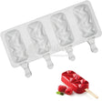 Silicone Popsicle Mould | Cakesicle Mould - Bakeyy.com - India - Silicone Popsicle Mould | Cakesicle Mould - 4 Cavity