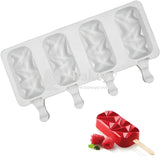 Silicone Popsicle Mould | Cakesicle Mould - Bakeyy.com - India - Silicone Popsicle Mould | Cakesicle Mould - 4 Cavity