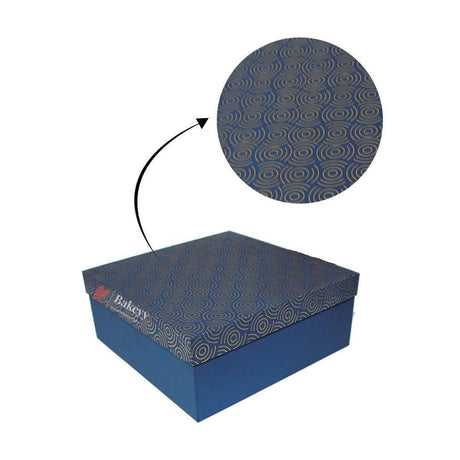 Rigid Gift Box with 4 Tin Boxes | Hamper Box | Square Shape | - Bakeyy.com - India - Rigid Gift Box with 4 Tin Boxes | Hamper Box | Square Shape | - Blue