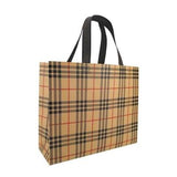 PVC Lamination Bags |  Brown LV Checks design | Non Woven Design |