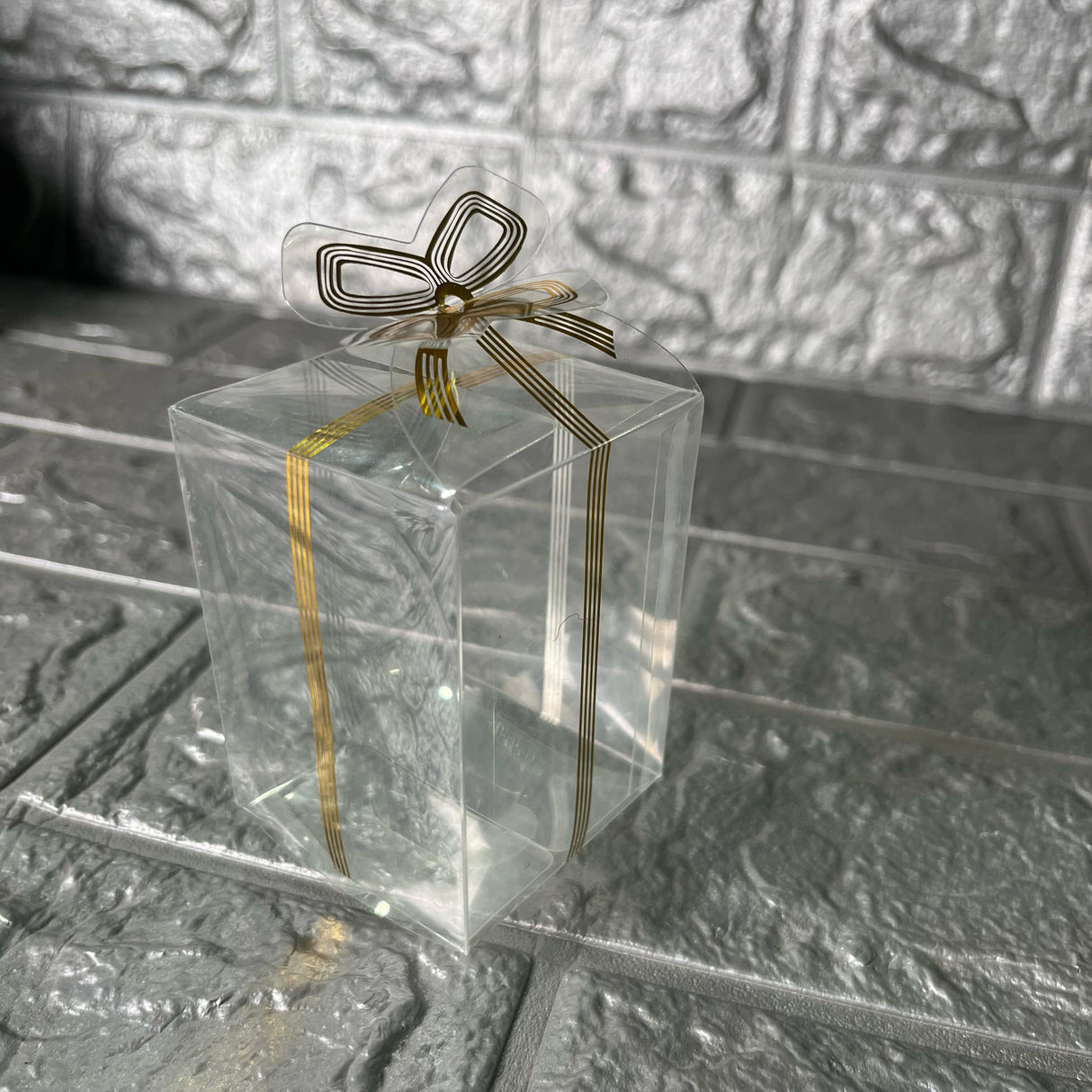 Gold Ribbon Mini Gift Boxes| Pvc Goodie Box | Gift Box | Goodie Box | Small | Pack of 10 - Bakeyy.com - India - Gold Ribbon Mini Gift Boxes| Pvc Goodie Box | Gift Box | Goodie Box | Small | Pack of 10 - Default Title