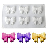 Bow Shape Silicone Mould | 6 Cavity Dessert Mould | Pack of 1