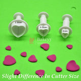 Heart Plunger Cutter Fondant Mould 3 pcs - Bakeyy.com - India - Heart Plunger Cutter Fondant Mould 3 pcs - Default Title