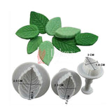 Leaf Plunger Cutter Fondant Mould 3 pcs - Bakeyy.com - India - Leaf Plunger Cutter Fondant Mould 3 pcs - Default Title