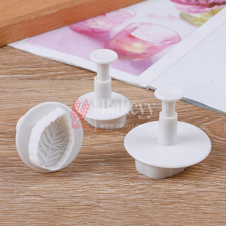 Leaf Plunger Cutter Fondant Mould 3 pcs - Bakeyy.com - India - Leaf Plunger Cutter Fondant Mould 3 pcs - Default Title