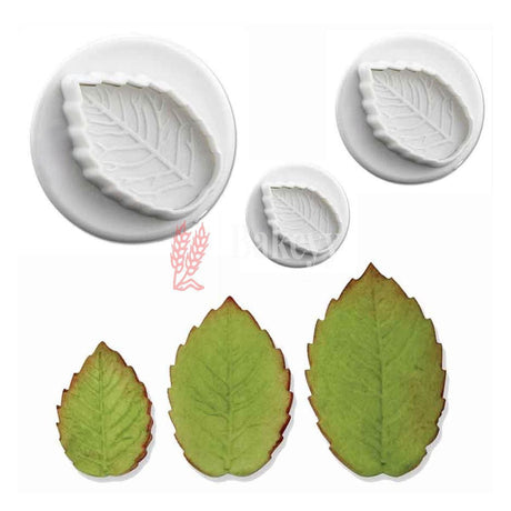 Leaf Plunger Cutter Fondant Mould 3 pcs - Bakeyy.com - India - Leaf Plunger Cutter Fondant Mould 3 pcs - Default Title