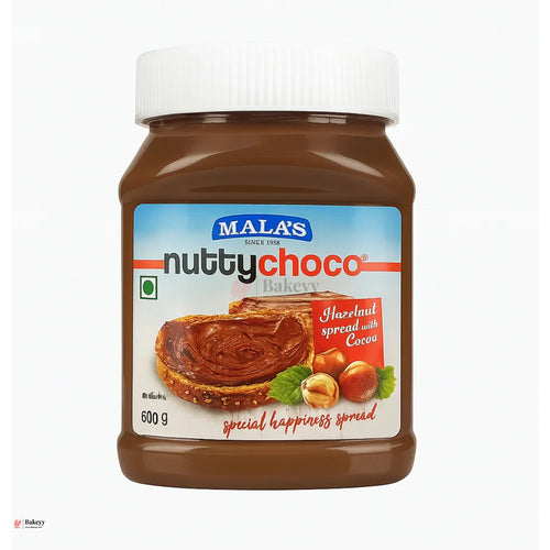 Mala's NuttyChoco Hazelnut Cocoa Spread | 600g - Bakeyy.com - India - Mala's NuttyChoco Hazelnut Cocoa Spread | 600g - Default Title