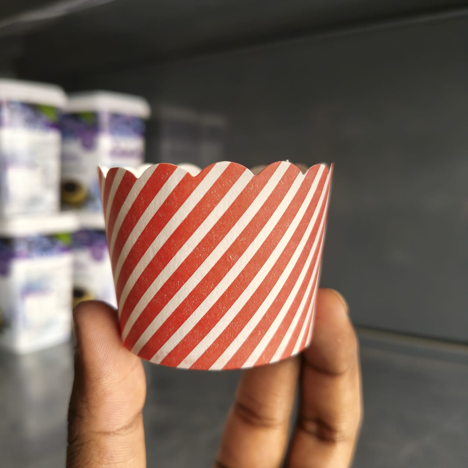 Colorful Striped Paper Cupcake Liners for Baking – Striped Muffin & Cupcake Baking Cups | Pack of 50